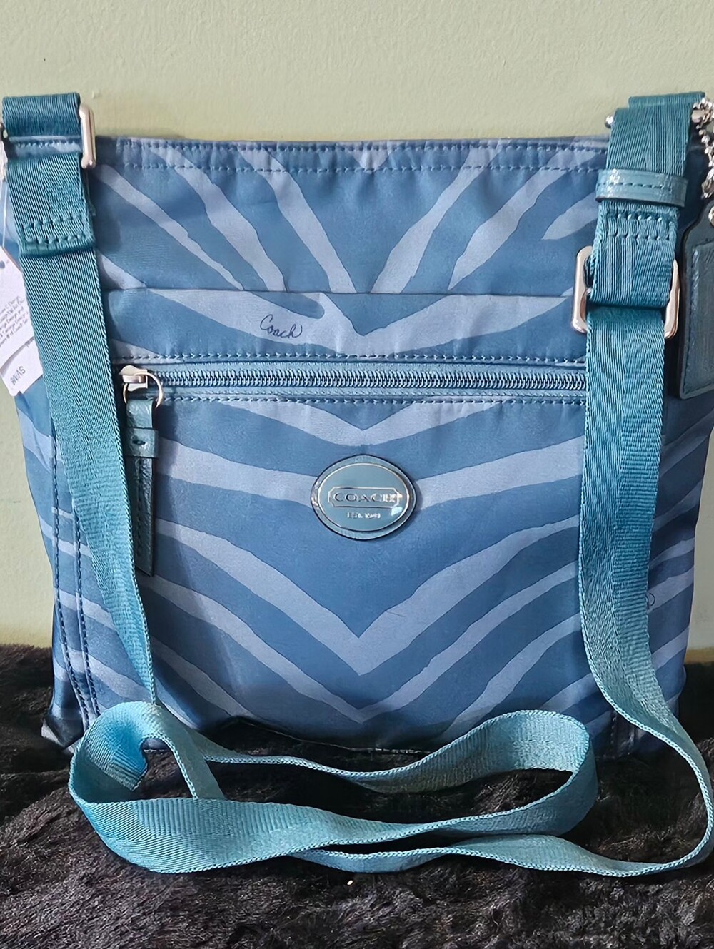 Coach Getaway Zebra Print File Bag